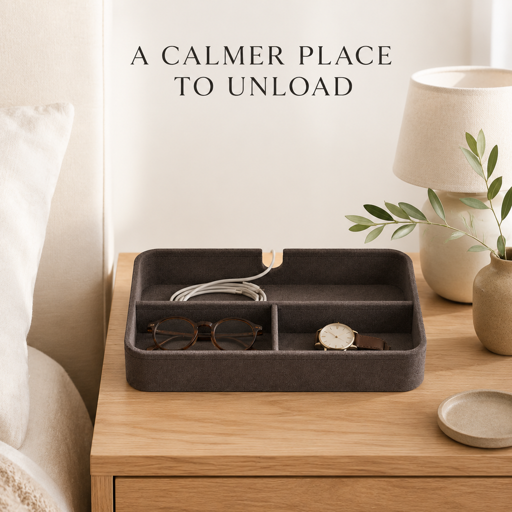 Nightstand Cable and Accessory Tray