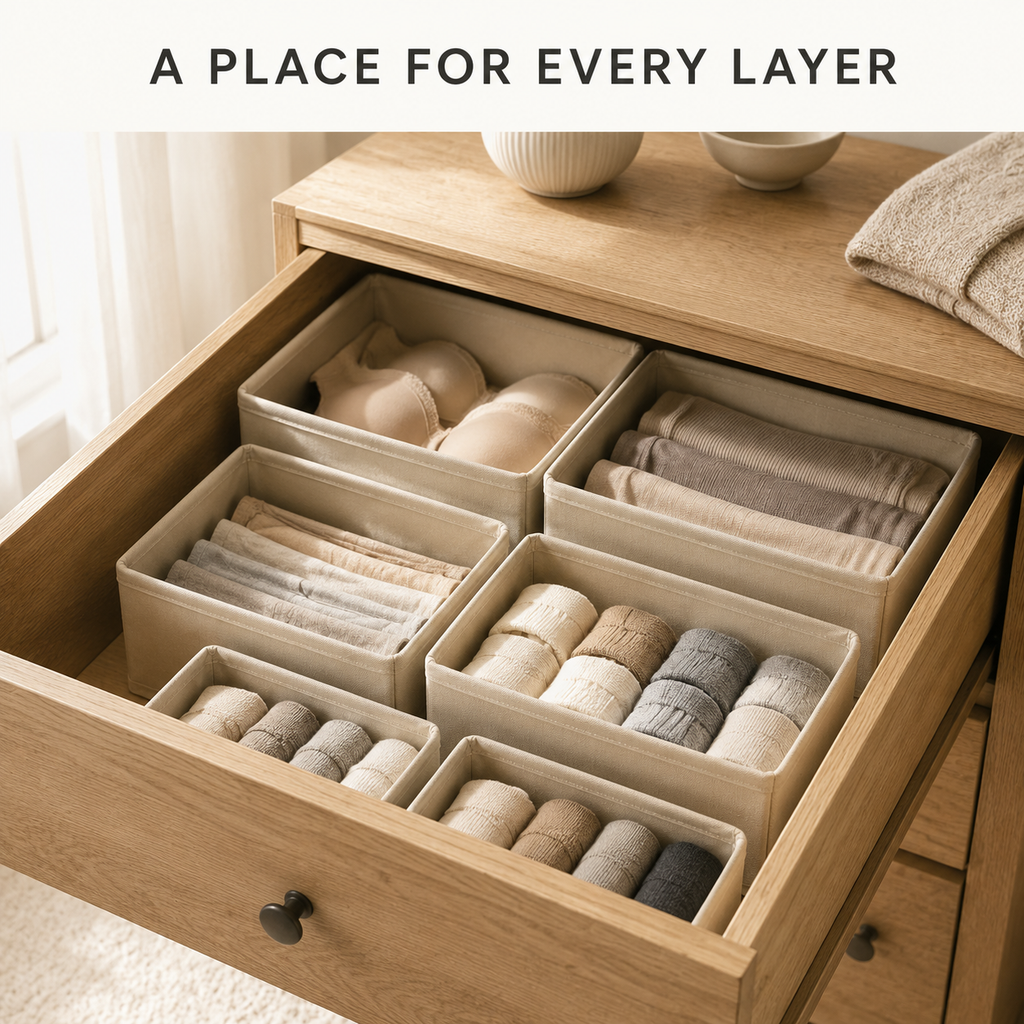 SoftGrid Fabric Drawer Organizer Set