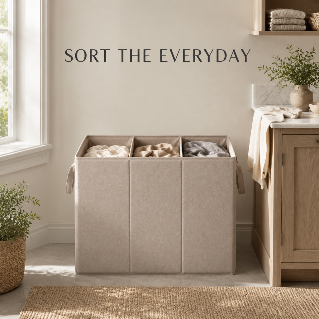 SortSoft Triple Laundry Hamper