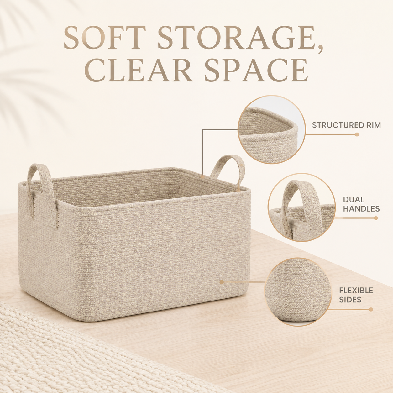 BlanketCove Soft Storage Basket