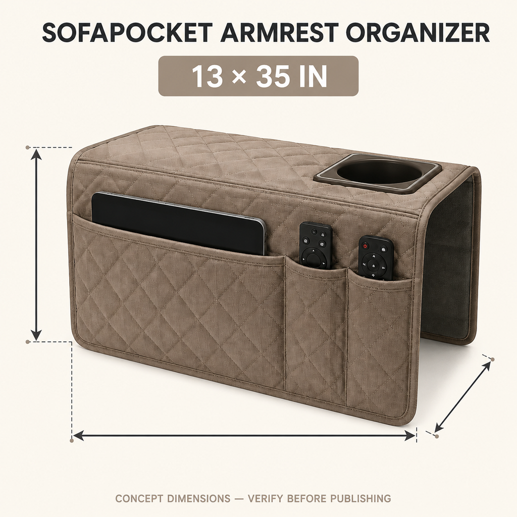 SofaPocket Armrest Organizer