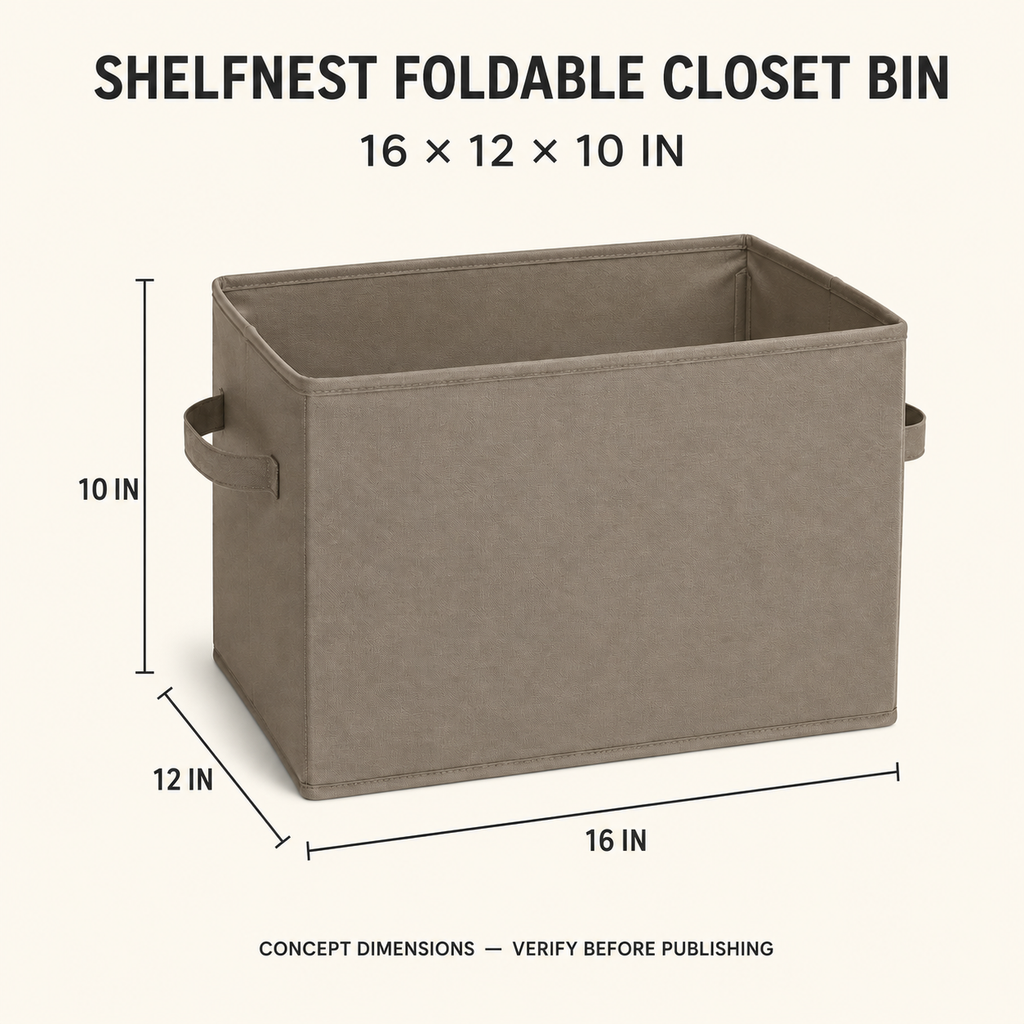 ShelfNest Foldable Closet Bin