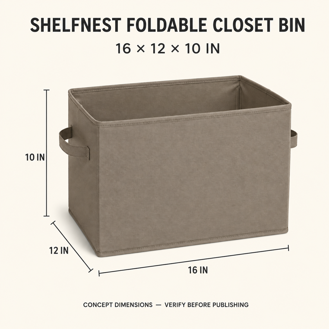 ShelfNest Foldable Closet Bin