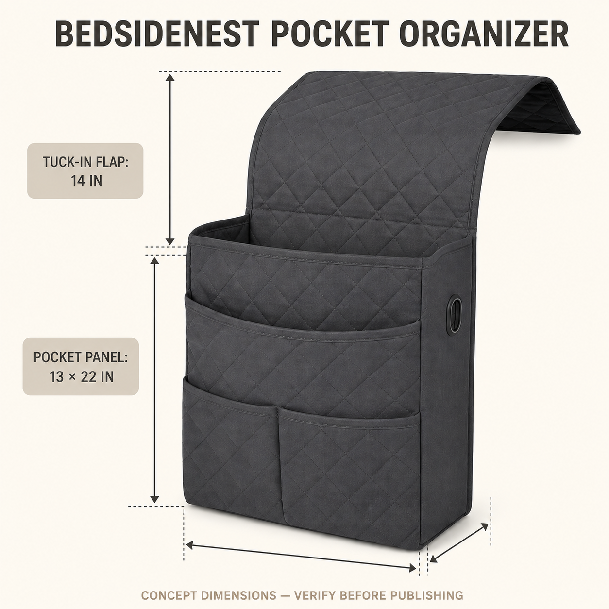 BedsideNest Pocket Organizer