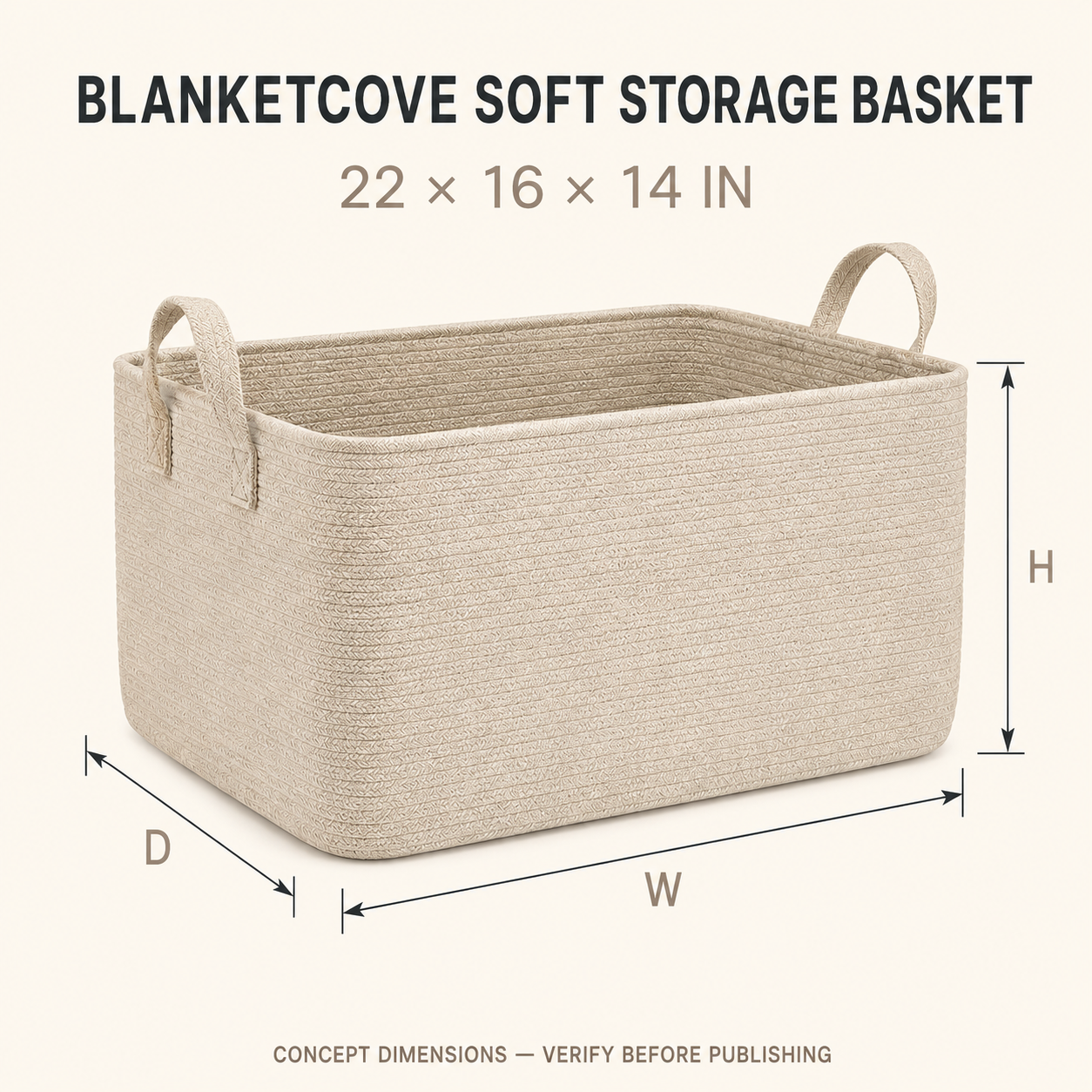 BlanketCove Soft Storage Basket