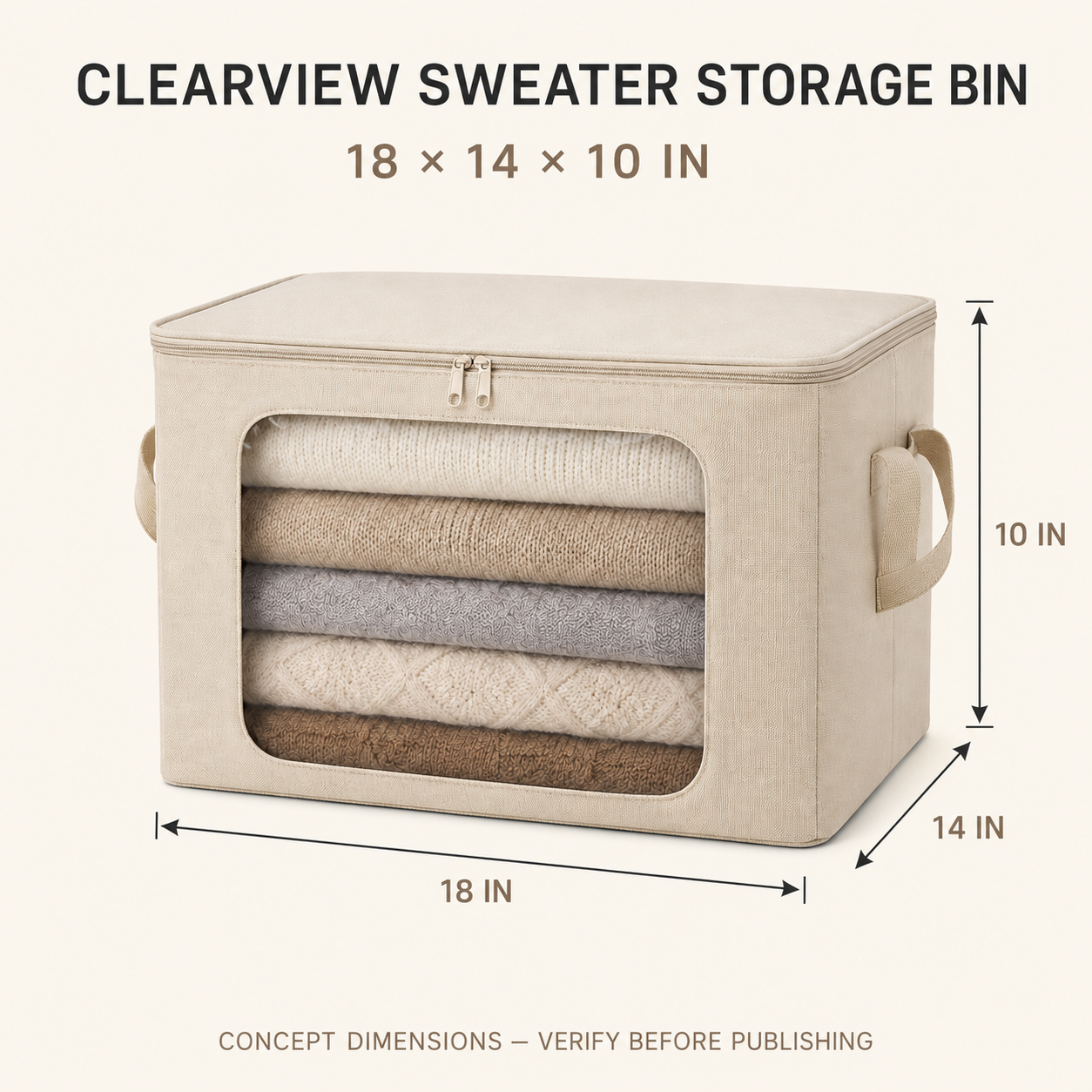 ClearView Sweater Storage Bin