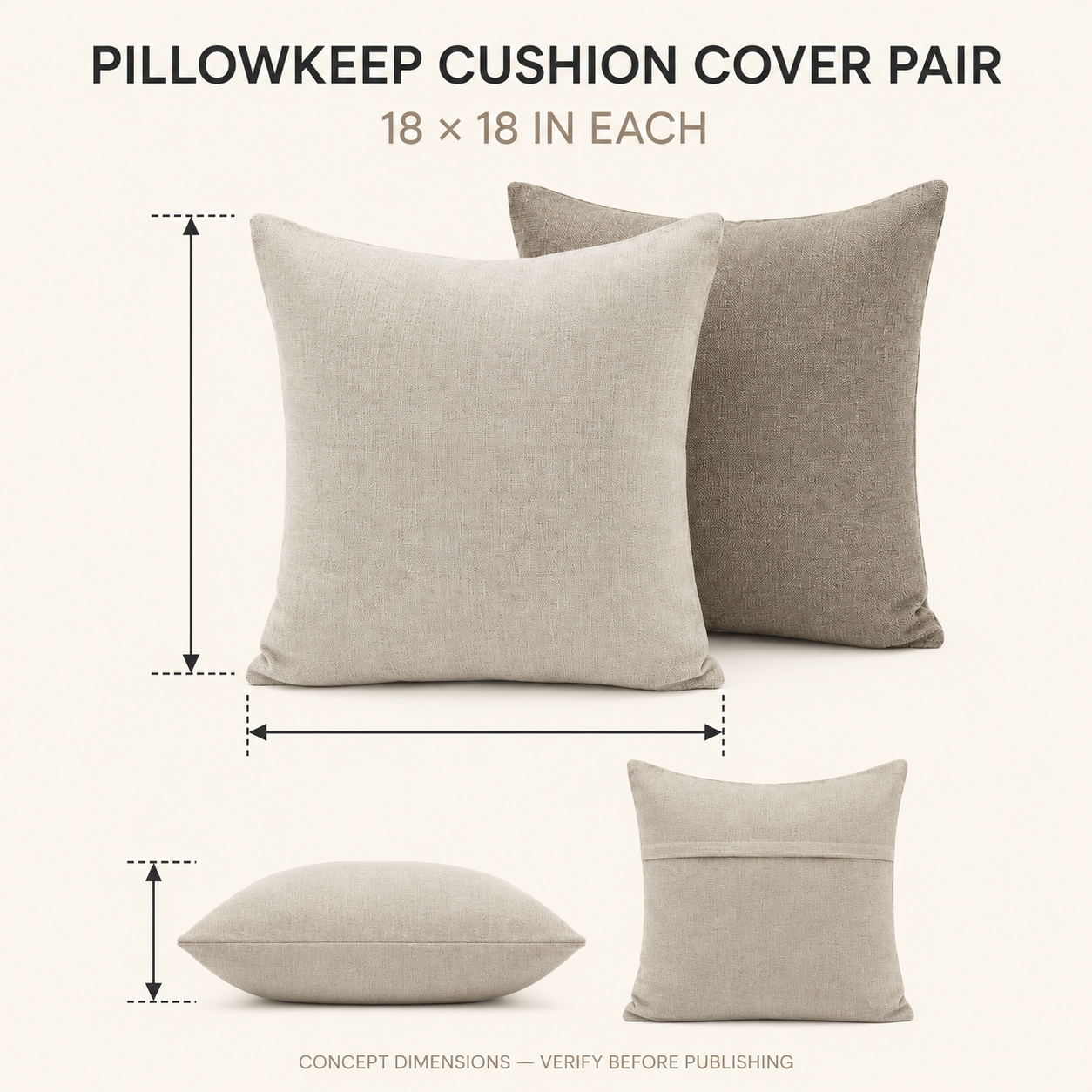 PillowKeep Cushion Cover Pair