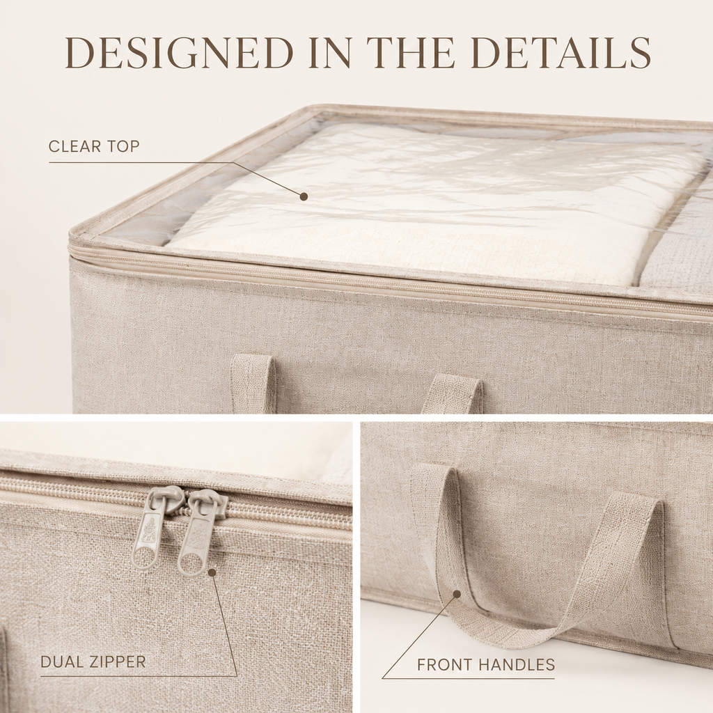 LinenFold Underbed Storage Bag